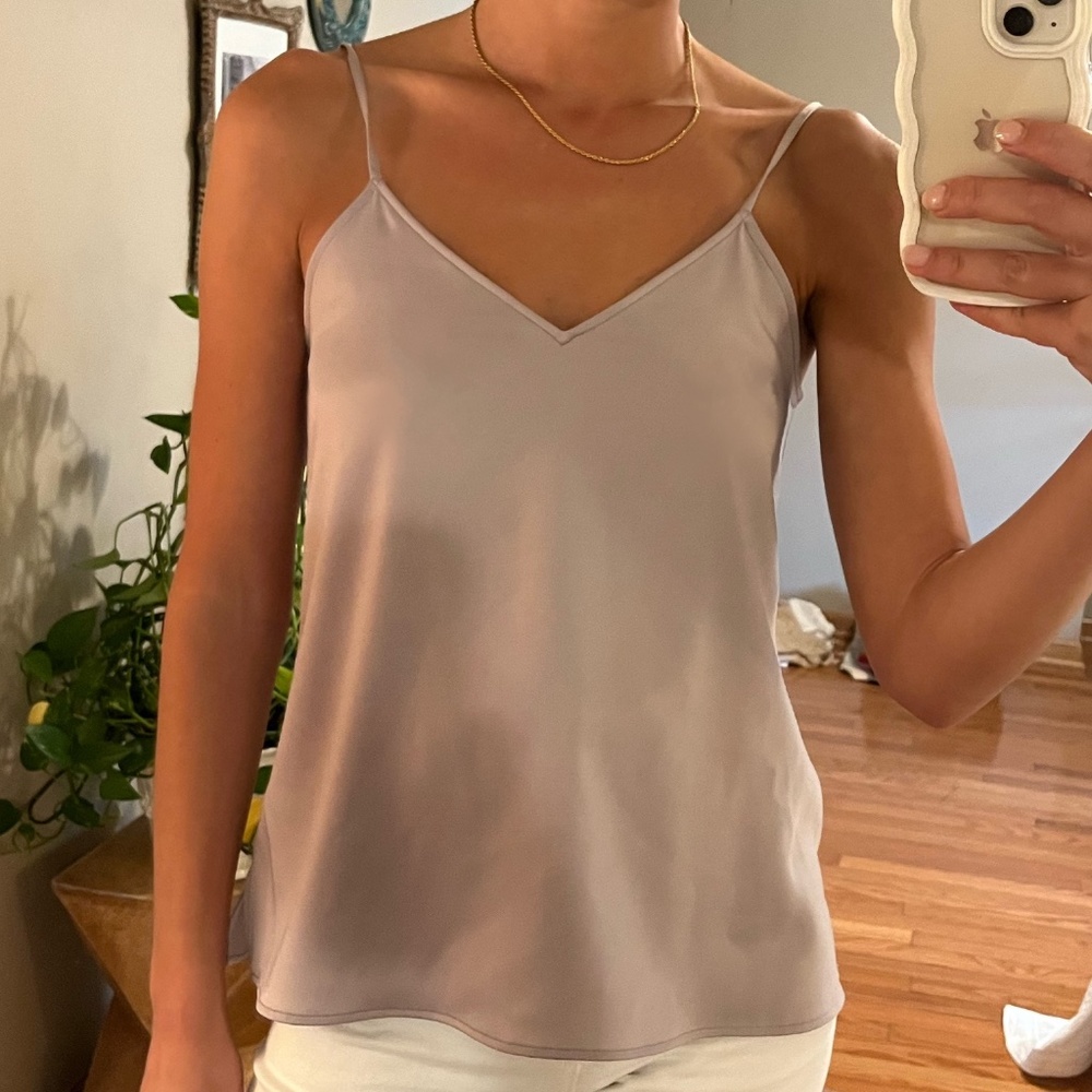 Uniqlo Neutral Satin Cami Tank Top